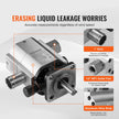 VEVOR Hydraulic Log Splitter Pump, 11GPM, 2 Stage 3000PSI Wood Log Splitter Pump, 1'' Inlet 1/2'' NPT Outlet 3600 RPM Aluminum Hydraulic Gear Pump, for Small Engine Mounting Log Splitters Snowplow