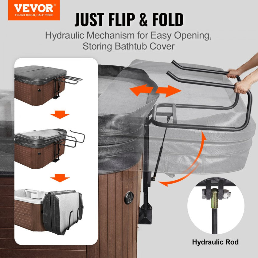 VEVOR Hot Tub Cover Lift, Spa Cover Lift, Hydraulic, Height 33.1