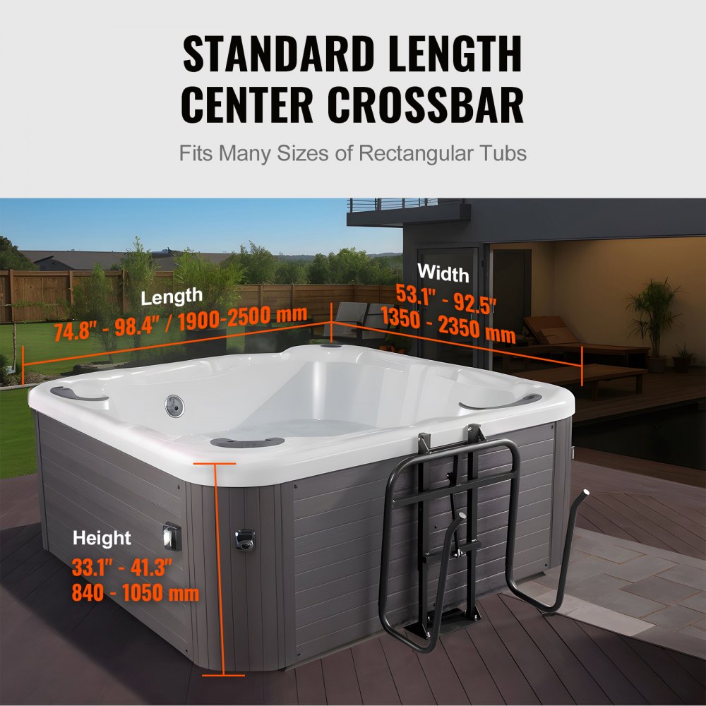 VEVOR Hot Tub Cover Lift, Spa Cover Lift, Hydraulic, Height 33.1