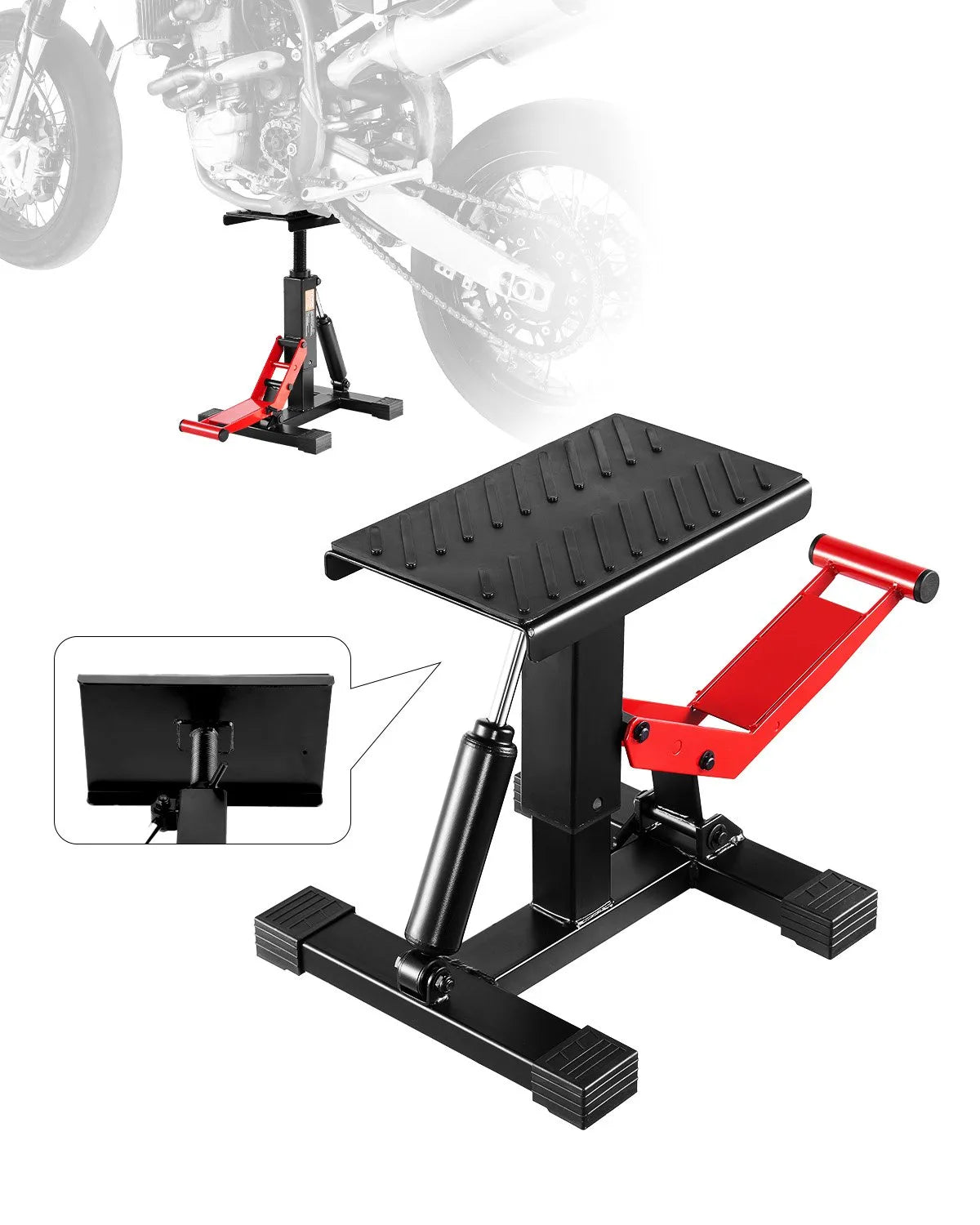 VEVOR Dirt Bike Lift Stand 440 LBS Adjustable Hydraulic Motorcycle Lift Jack