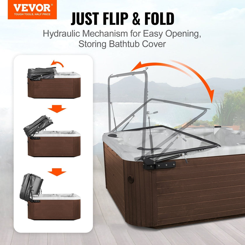 VEVOR Hot Tub Cover Lift, Spa Cover Lift, Hydraulic, Width 69