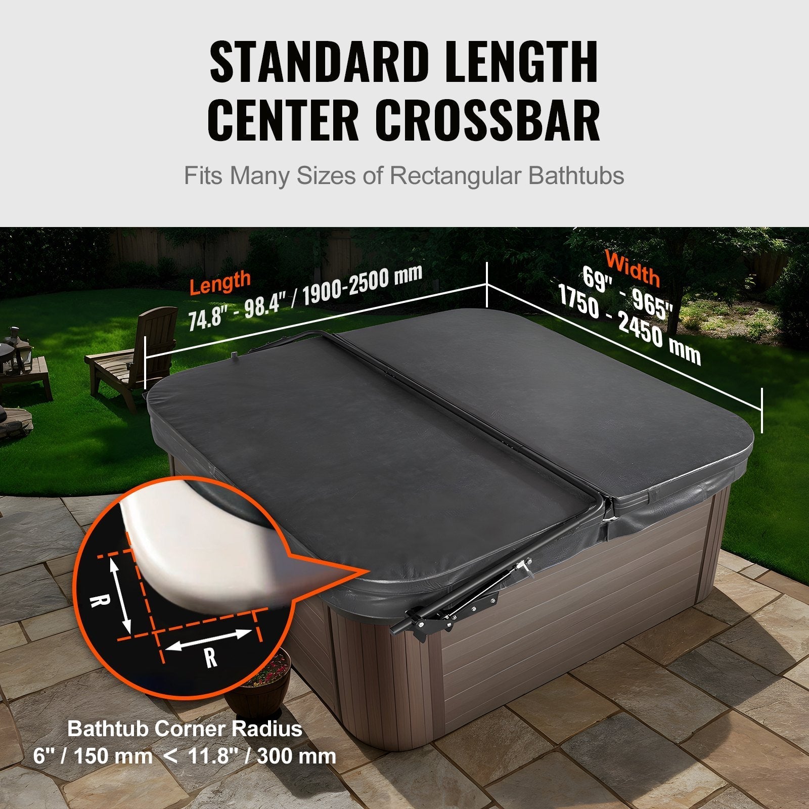 VEVOR Hot Tub Cover Lift, Spa Cover Lift, Hydraulic, Width 69