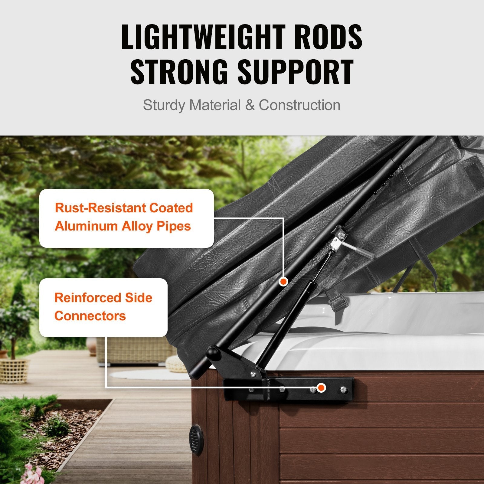 VEVOR Hot Tub Cover Lift, Spa Cover Lift, Hydraulic, Width 69