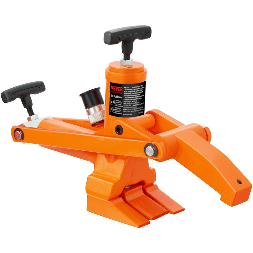 VEVOR Hydraulic Bead Breaker, 10000 PSI Tire Bead Breaker with Metal Foot Pump, Heavy-duty Steel Bead Breaker Tool for Tractors, Trucks, Buses, Lawn Mowers, ATVs