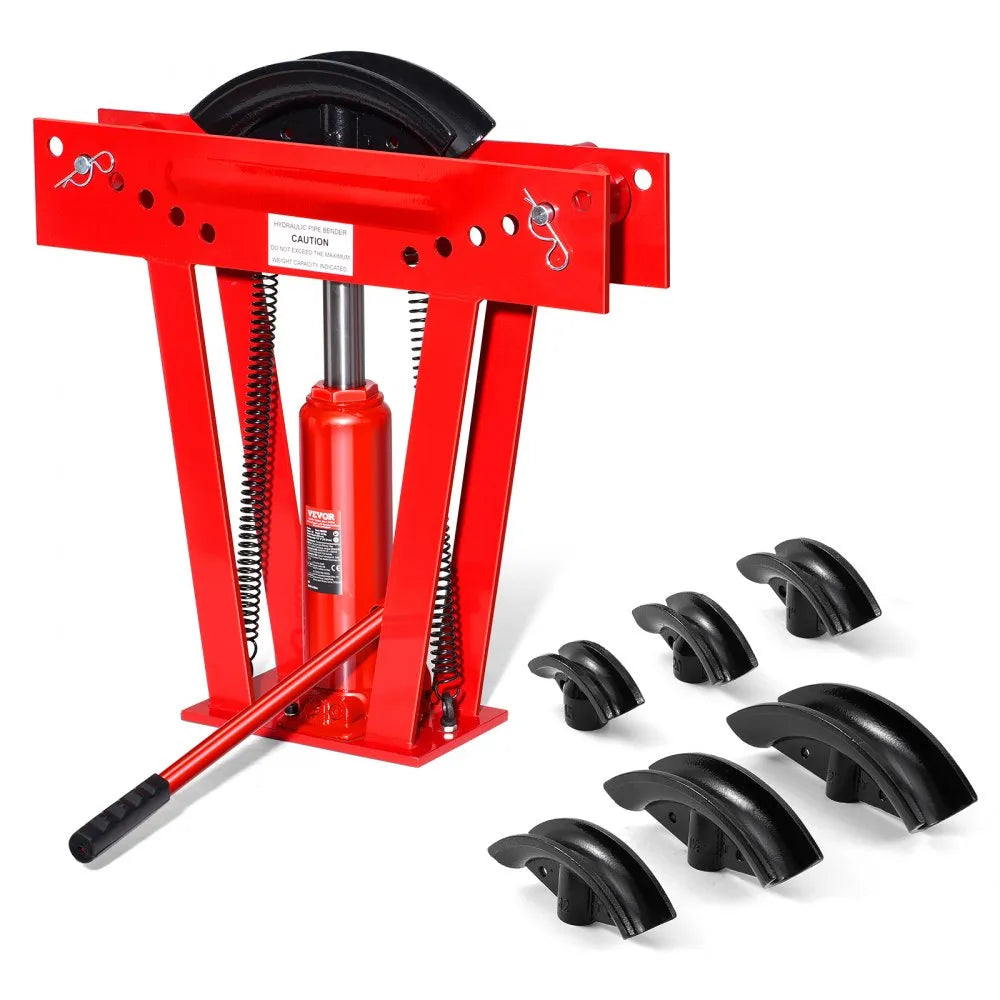 VEVOR Hydraulic Pipe Bender, 12 Ton Manual Pipe Bending Tool with 6 Dies