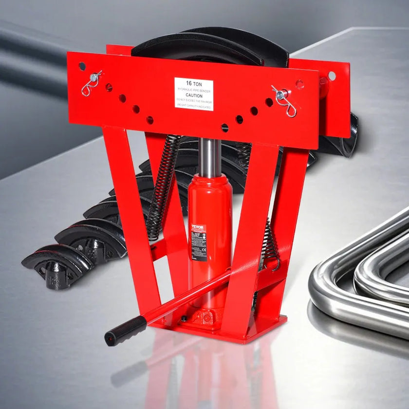 VEVOR Hydraulic Pipe Bender, 16 Ton Manual Pipe Bending Tool with 8 Dies