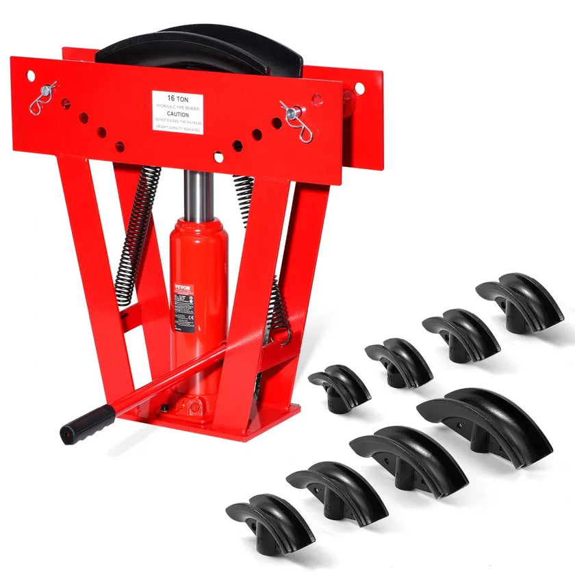 VEVOR Hydraulic Pipe Bender, 16 Ton Manual Pipe Bending Tool with 8 Dies