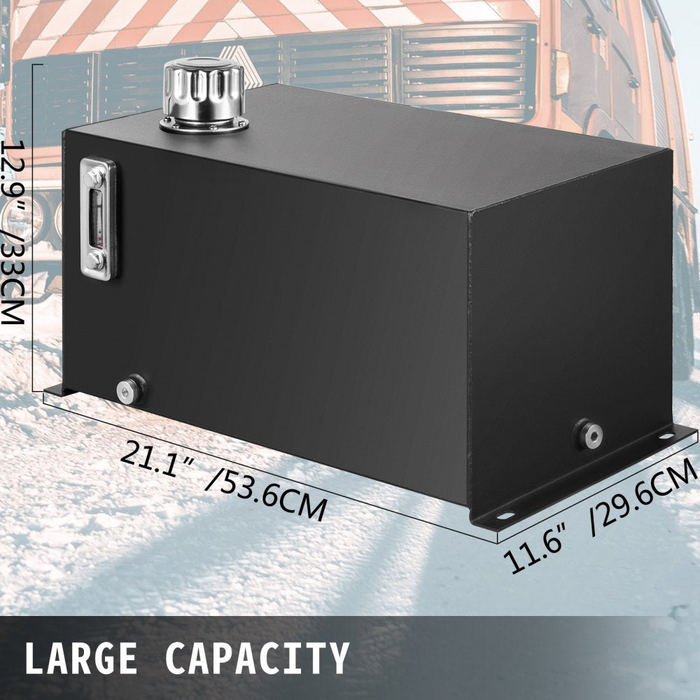 Hydraulic Reservoir Oil Tank Fuel Tank 10 Gal Steel with Filter & Temp Gauge