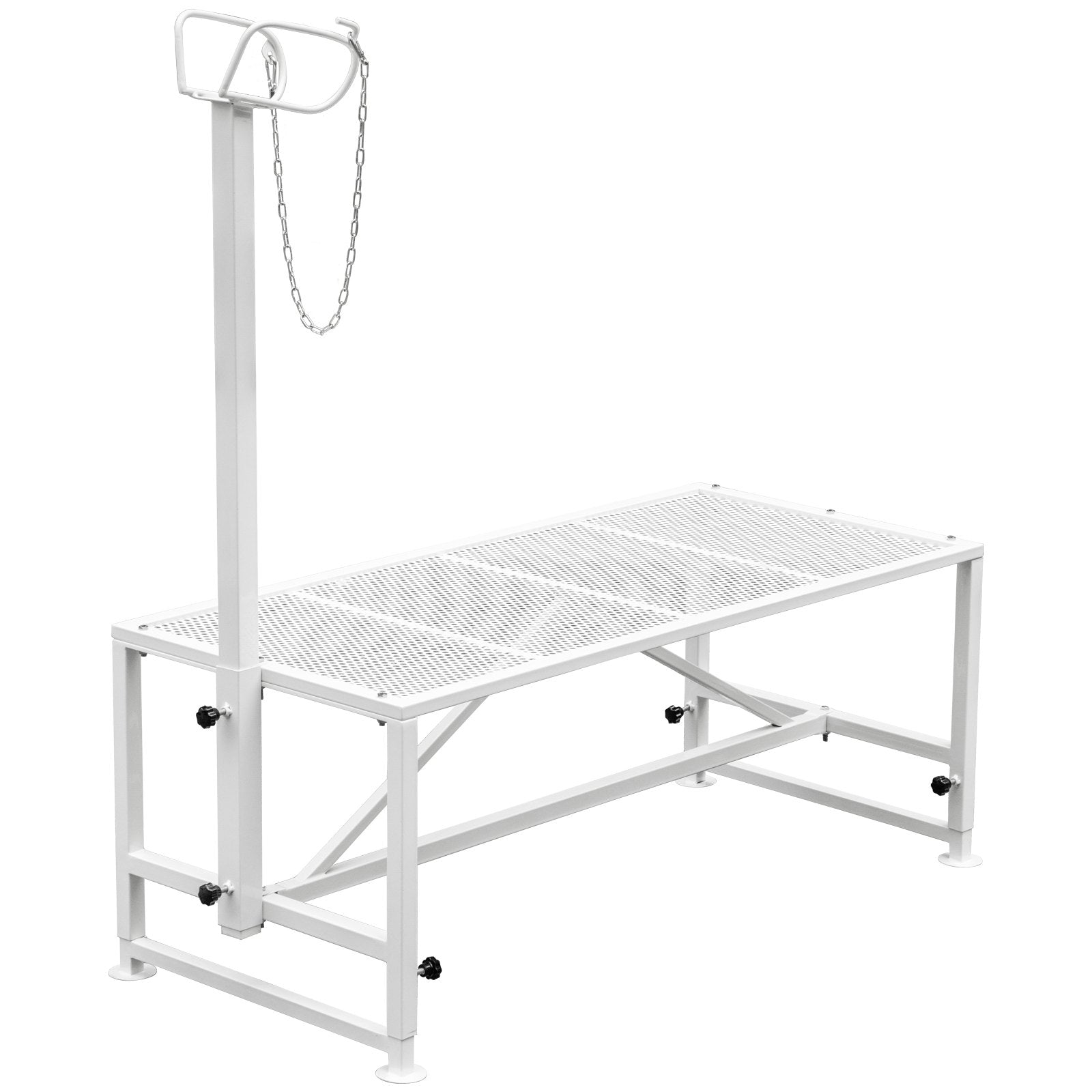 VEVOR Livestock Stand, 51x23 inches Trimming Stand with Straight Head Piece, Goat Trimming Stand Metal Frame Sheep Shearing Stand Livestock Trimming Stands for Sheep, Goats, and Other Livestock