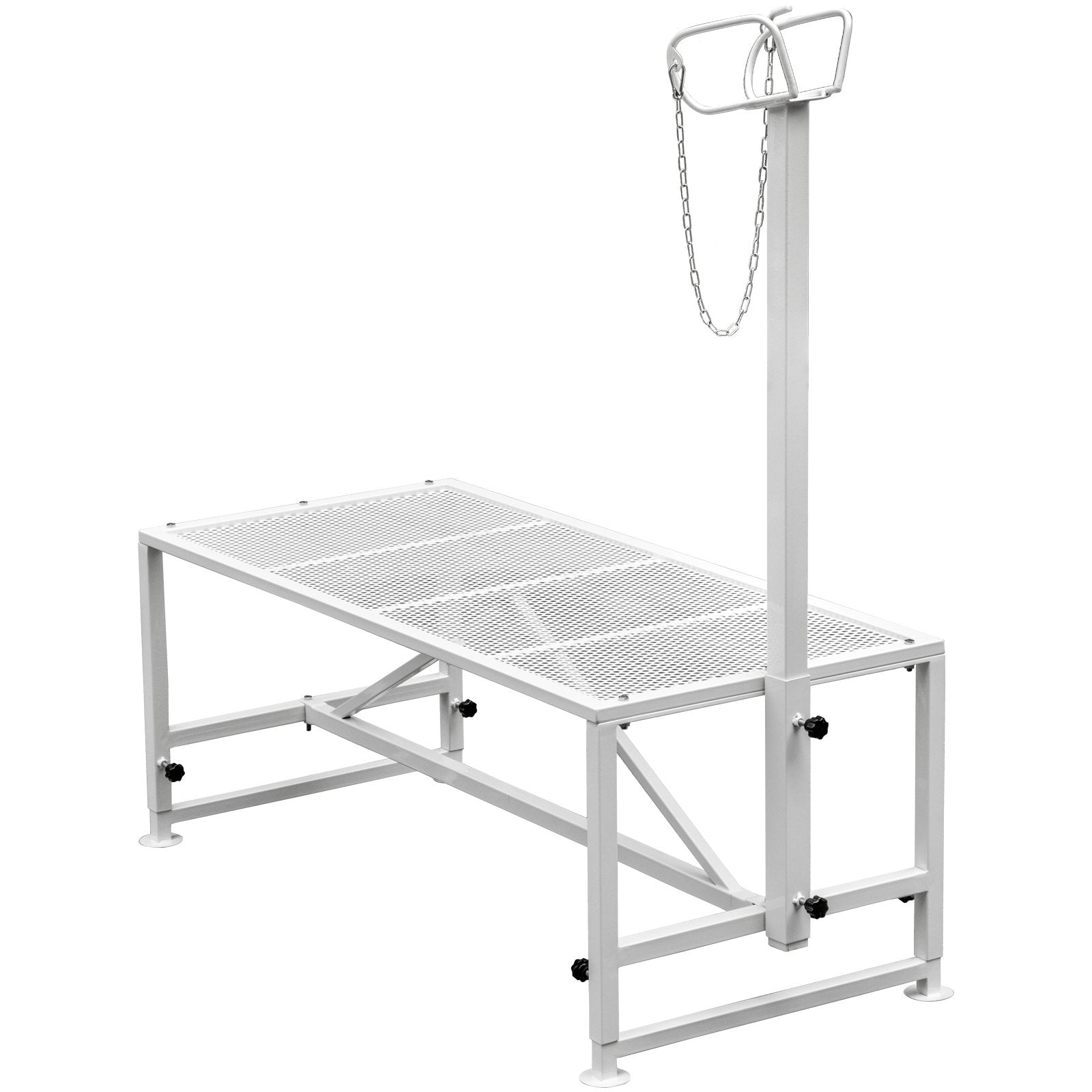 VEVOR Livestock Stand, 51x23 inches Trimming Stand with Straight Head Piece, Goat Trimming Stand Metal Frame Sheep Shearing Stand Livestock Trimming Stands for Sheep, Goats, and Other Livestock