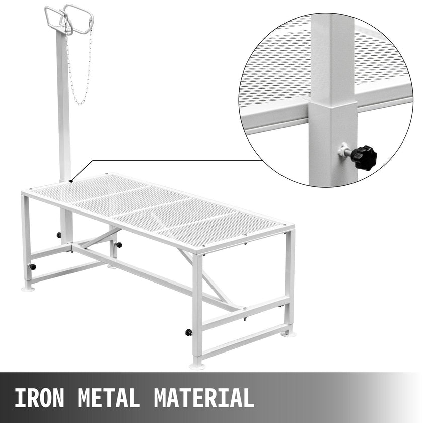 VEVOR Livestock Stand, 51x23 inches Trimming Stand with Straight Head Piece, Goat Trimming Stand Metal Frame Sheep Shearing Stand Livestock Trimming Stands for Sheep, Goats, and Other Livestock