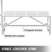 VEVOR Livestock Stand, 51x23 inches Trimming Stand with Straight Head Piece, Goat Trimming Stand Metal Frame Sheep Shearing Stand Livestock Trimming Stands for Sheep, Goats, and Other Livestock
