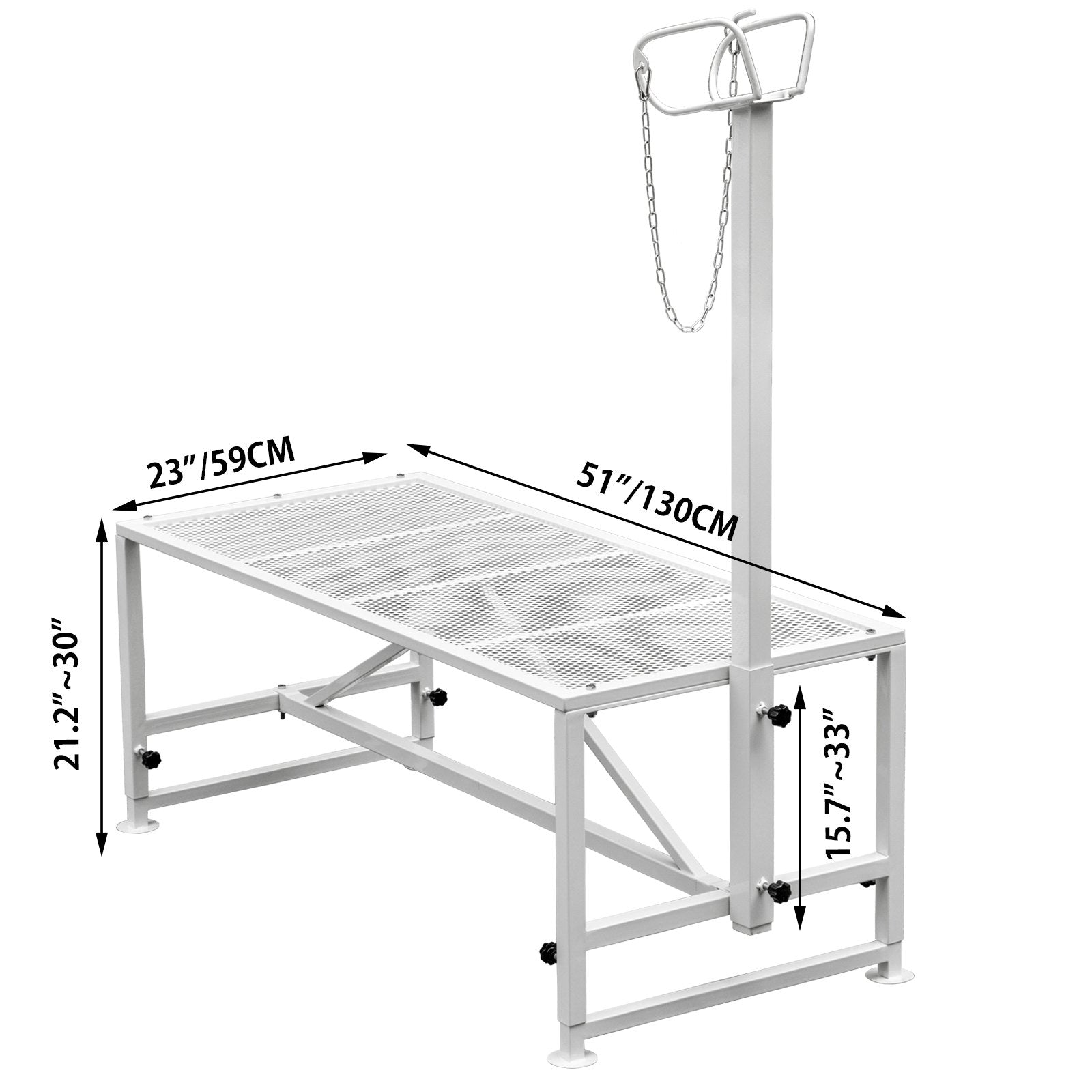 VEVOR Livestock Stand, 51x23 inches Trimming Stand with Straight Head Piece, Goat Trimming Stand Metal Frame Sheep Shearing Stand Livestock Trimming Stands for Sheep, Goats, and Other Livestock