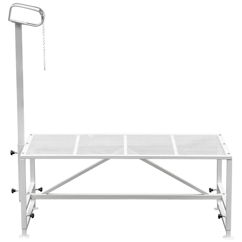 VEVOR Livestock Stand, 51x23 inches Trimming Stand with Straight Head Piece, Goat Trimming Stand Metal Frame Sheep Shearing Stand Livestock Trimming Stands for Sheep, Goats, and Other Livestock