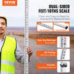 VEVOR Measuring Rod 16-Feet/10ths 4 Sections Telescopic Grade Rod 1/10ft w/ Bag