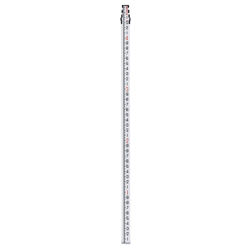 VEVOR Measuring Rod 16-Feet/10ths 4 Sections Telescopic Grade Rod 1/10ft w/ Bag