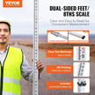 VEVOR Measuring Rod 16-Feet/8ths 4 Sections Telescopic Grade Rod 1/8in w/ Bag