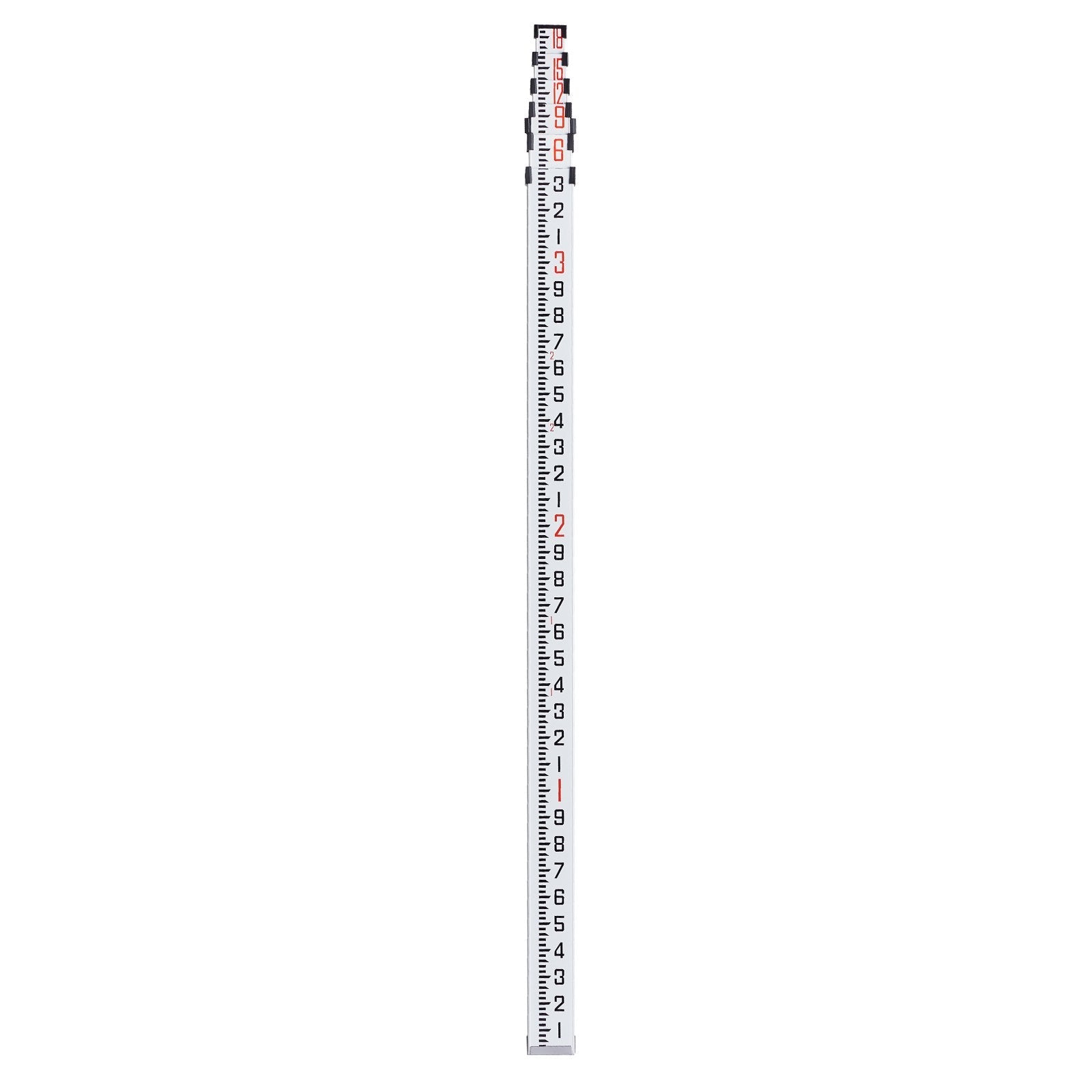 VEVOR Measuring Rod 18-Feet/10ths 6 Sections Telescopic Grade Rod 1/10ft w/ Bag