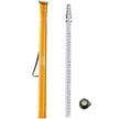 VEVOR Measuring Rod 18-Feet/10ths 6 Sections Telescopic Grade Rod 1/10ft w/ Bag