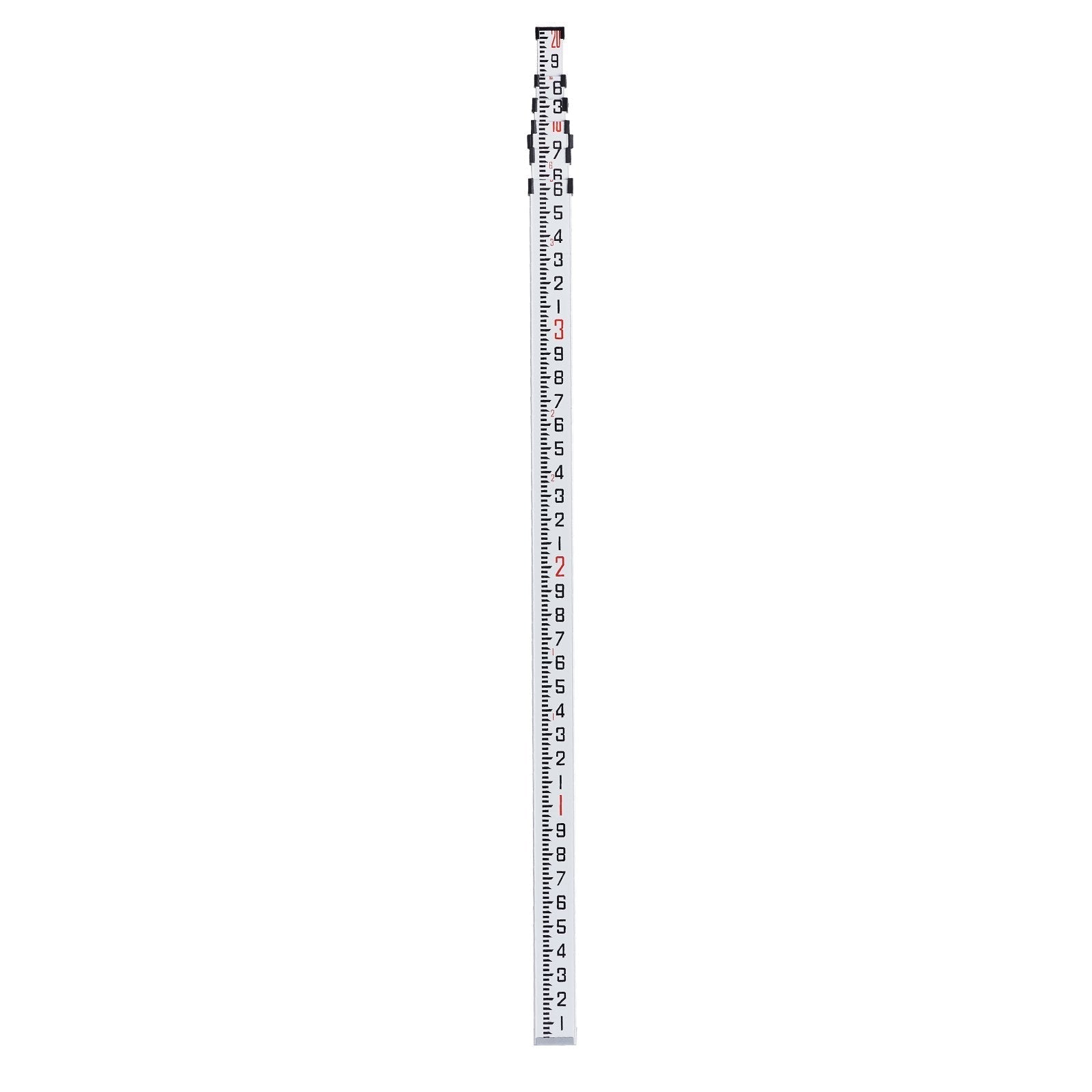 VEVOR Measuring Rod 20-Feet/10ths 6 Sections Telescopic Grade Rod 1/10ft w/ Bag