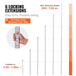VEVOR Measuring Rod 25-Feet/10ths 6 Sections Telescopic Grade Rod 1/10ft w/ Bag