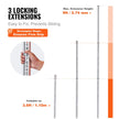 VEVOR Measuring Rod 9-Feet/8ths 3 Sections Telescopic Grade Rod 1/8in w/ Bag