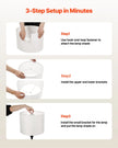 VEVOR Drum Lamp Shade 2 Set 13 x 13 x 10 in Medium Round Lampshade (Off-white)