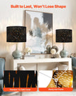 VEVOR Drum Lamp Shade 2 Set 13 x 13 x 10 in Medium Round Lampshade with Harp