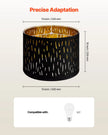 VEVOR Drum Lamp Shade 2 Set 13 x 13 x 10 in Medium Round Lampshade with Harp