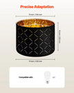 VEVOR Drum Lamp Shade 2 Set 13 x 13 x 10 in Round Lampshade with Harp (Black)