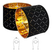 VEVOR Drum Lamp Shade 2 Set 13 x 13 x 10 in Round Lampshade with Harp (Black)