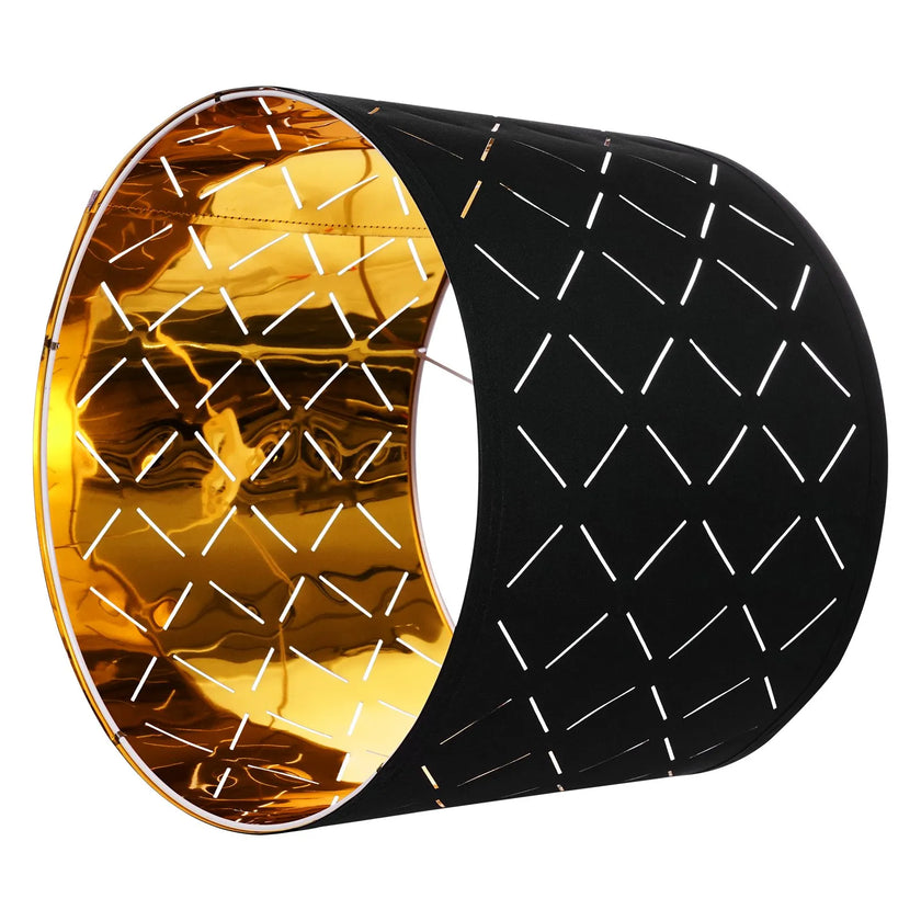 VEVOR Drum Lamp Shade 2 Set 13 x 13 x 10 in Round Lampshade with Harp (Black)