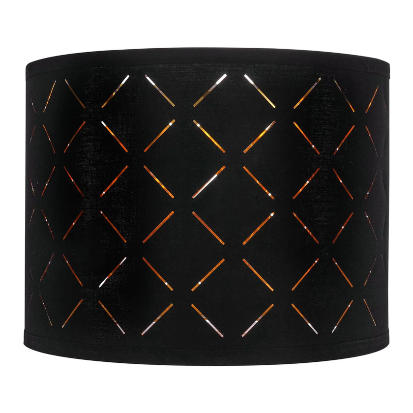 VEVOR Drum Lamp Shade 2 Set 13 x 13 x 10 in Round Lampshade with Harp (Black)