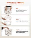 VEVOR Drum Lamp Shade 2 Set 13 x 13 x 10 in Lampshade (Light Dandelion Pattern)