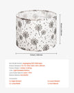 VEVOR Drum Lamp Shade 2 Set 13 x 13 x 10 in Lampshade (Light Dandelion Pattern)