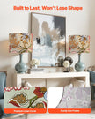 VEVOR Drum Lamp Shade 2 Set 13 x 13 x 10 in Medium Round Lampshade (Dark Floral)