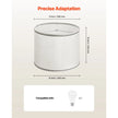 VEVOR Lamp Shade 2 Set with Harp 11 x 13 x 10 in (Light Linen with Black Edge)