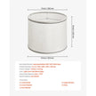 VEVOR Lamp Shade 2 Set with Harp 11 x 13 x 10 in (Light Linen with Black Edge)