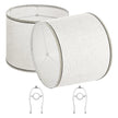 VEVOR Lamp Shade 2 Set with Harp 11 x 13 x 10 in (Light Linen with Black Edge)