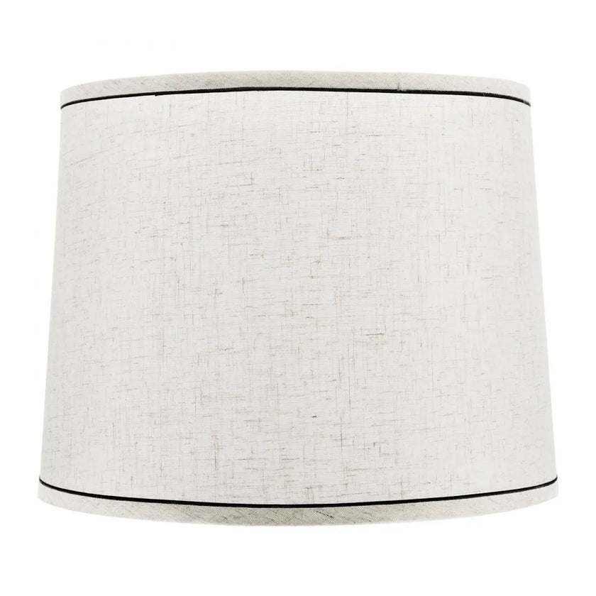 VEVOR Lamp Shade 2 Set with Harp 11 x 13 x 10 in (Light Linen with Black Edge)