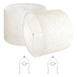 VEVOR Drum Lamp Shade 2 Set 16 x 16 x 12 in Lampshade with Harp (Light Linen)