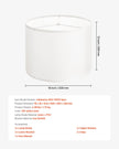 VEVOR Drum Lamp Shade 2 Set 16 x 16 x 12 in Lampshade with Harp (Off-white)