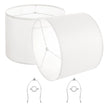 VEVOR Drum Lamp Shade 2 Set 16 x 16 x 12 in Lampshade with Harp (Off-white)