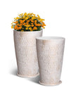 VEVOR Tall Planter Set of 2 Round Tapered Plant Pots 21 in for Outdoor Indoor
