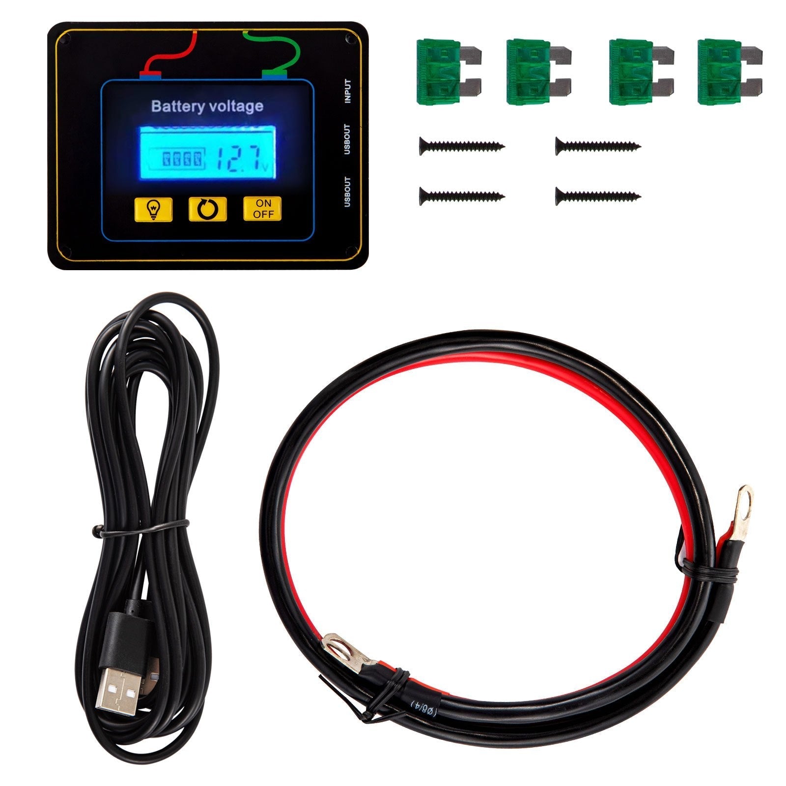 VEVOR Power Inverter, 2300W Modified Sine Wave Inverter, DC 24V to AC 120V Car Converter, with LCD Remote Controller, LED Indicator, AC Outlets Inverter for Truck RV Car Boat Travel Camping Emergency