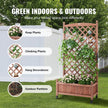VEVOR Raised Garden Bed with Trellis Outdoor Raised Planters 29.5