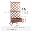 VEVOR Raised Garden Bed with Trellis Outdoor Raised Planters 29.5