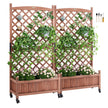 VEVOR 2 PCS Raised Garden Bed with Trellis Raised Planters 30
