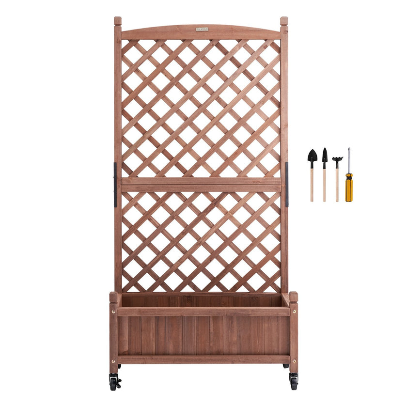 VEVOR 2 PCS Raised Garden Bed with Trellis Raised Planters 30