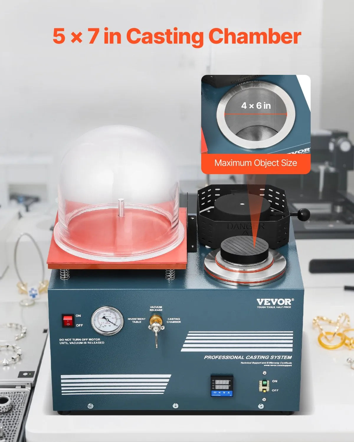 VEVOR Vacuum Investing Casting Machine Melting Furnace Casting Jewelry Melting